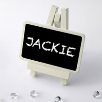 Small Blackboard Stand in White Place Card