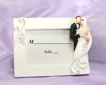Elegant Bride And Groom Design Place Card Frame
