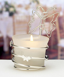 Butterfly Design Candle Holders Place Card Holders