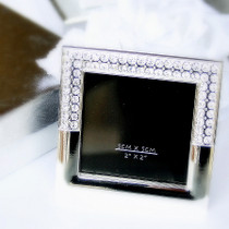 Silvertown Collection Elegant Silver Finished Jewelled Frame 2x2