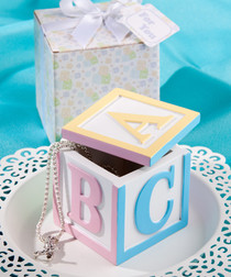 Alphabet Block Design Trinket Boxes