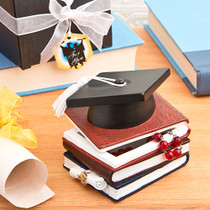 Graduation Hat And Books Trinket Box