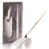 Elegant Epoxy Heart Design Pen Set