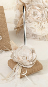 Burlap And Lace Pen Set