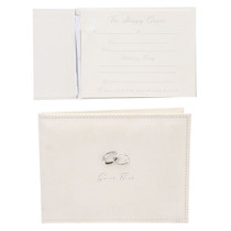Amore Suede Guest Book With Silver Rings