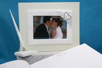 Diamante Heart Guest Book