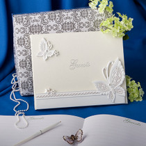 Butterfly Design Wedding Guest Book