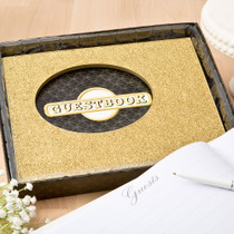 Golden Elegance Collection Guest Book From White Dream