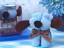 Adorable Blue Puppy Dog Towel