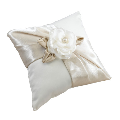 Taupe Rose Ring Pillow