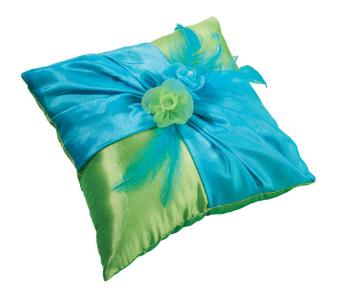 Blue Green Ring Pillow
