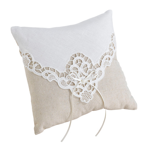 Country Lace Ring Pillow