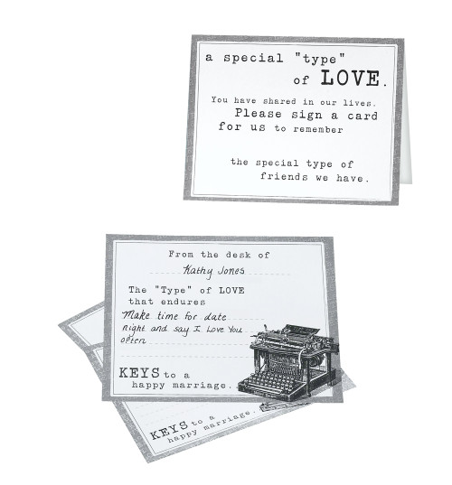 Typewriter Guest Cards Set of 48