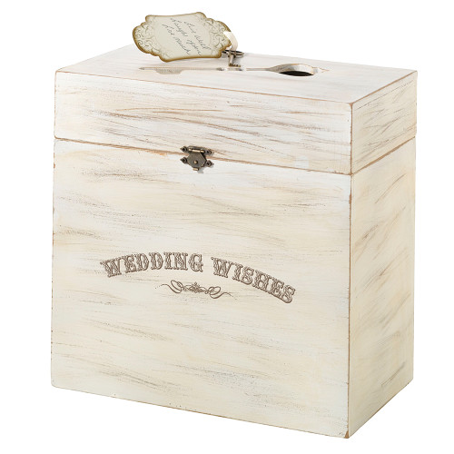 Wedding Wishes Wooden Key Card Box