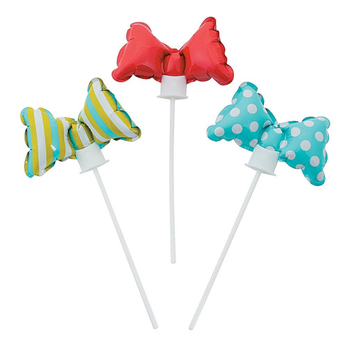 12 x Lil Man Bow Tie Self inflate Balloons