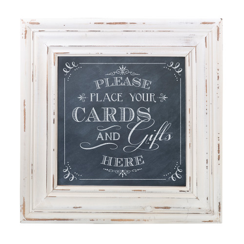 Cards Framed Square Sign Black