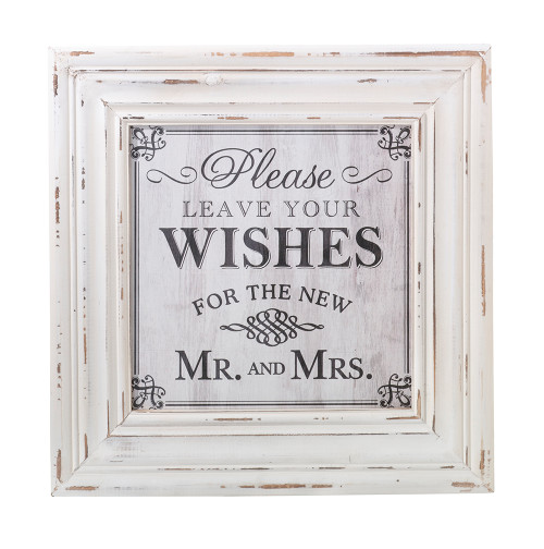 Wishes Square Sign White