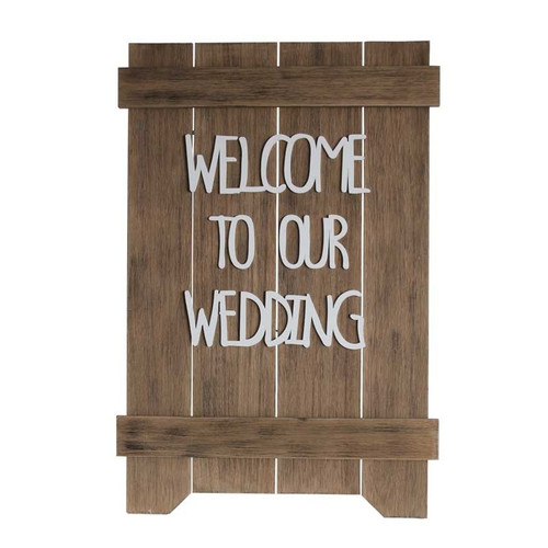 Rustic Welcome To Our Wedding Sign