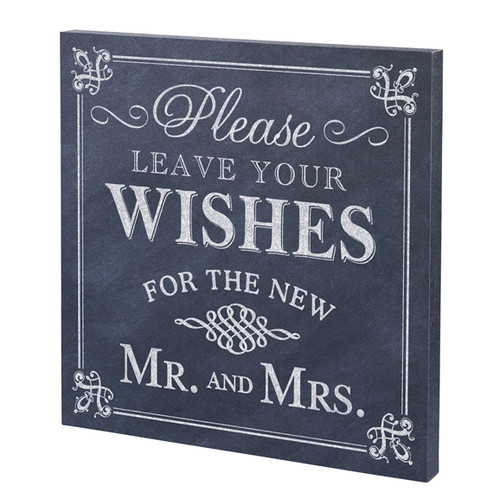 Leave Your Wishes Canvas Wedding Sign