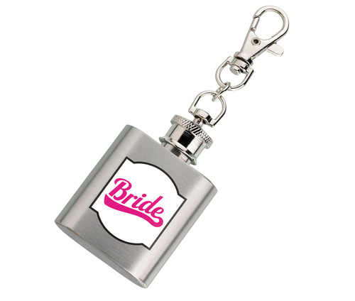 Mini Silver Flask Bride