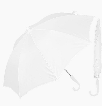 Bridesmaid Flower Girl 28in White Umbrella