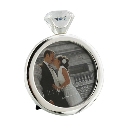Juliana Silver Plated Ring Shaped Photo Frame 3x3