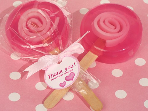 Sweet Treats Pink Lollipop Soap Favour