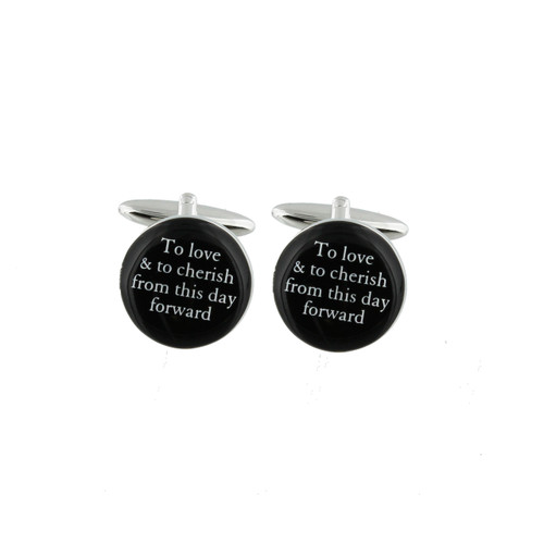 Amore By Juliana Cufflinks 'To Love And To Cherish'
