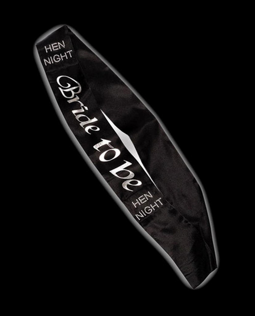 Sash Bride To Be Black With Hen Night Stones