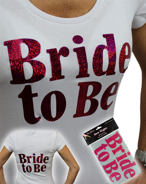 Large Size Bride To Be Pink Iron-On Logo