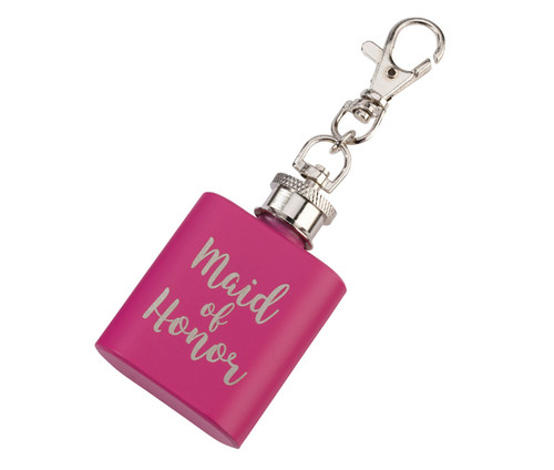 Mini Pink Flask Maid of Honor