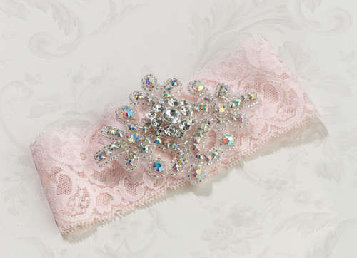 Jewelled Garter Pink