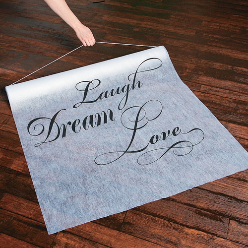 Laugh, Dream, Love Aisle Runner