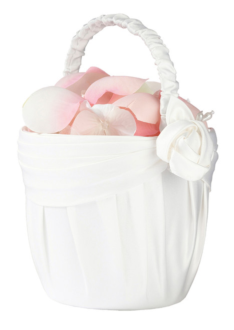 Cream Rose Flower Basket