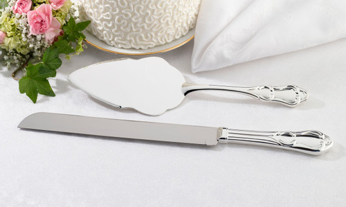 Silver Knife And Server Set