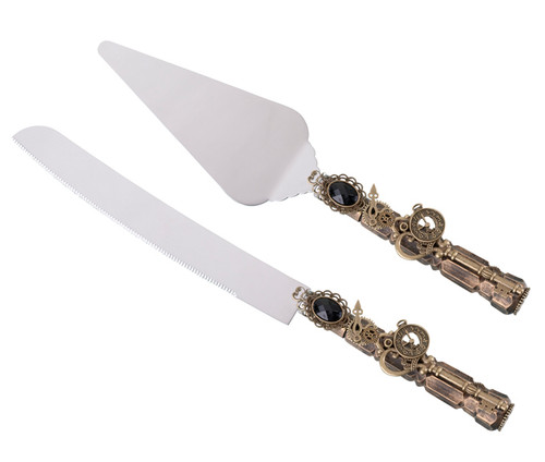 Steam punk Knife And Server Set