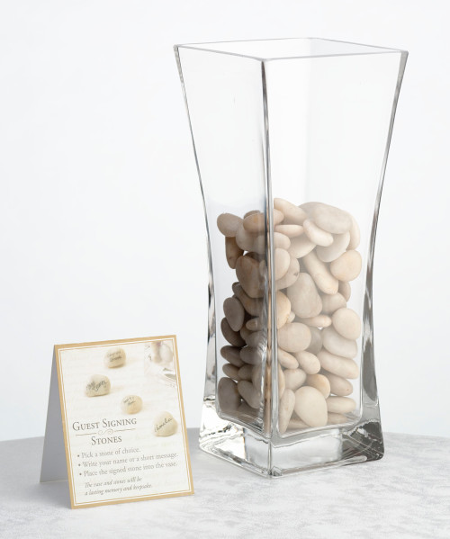 Signing Stones With Vase