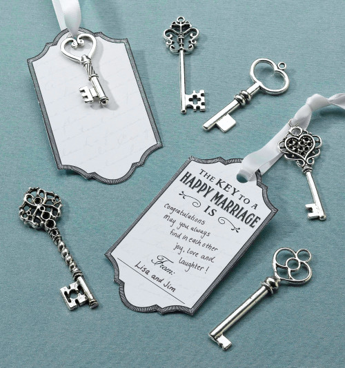 Silver Key Tag Set For Guest Signing