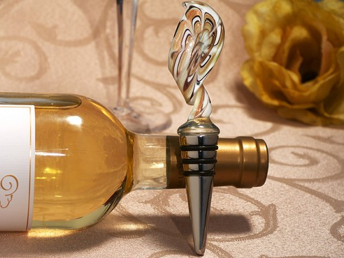 Murano Art Deco Collection Swirl Design Wine Stopper