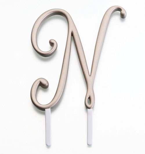 Gold Monogram Letter N