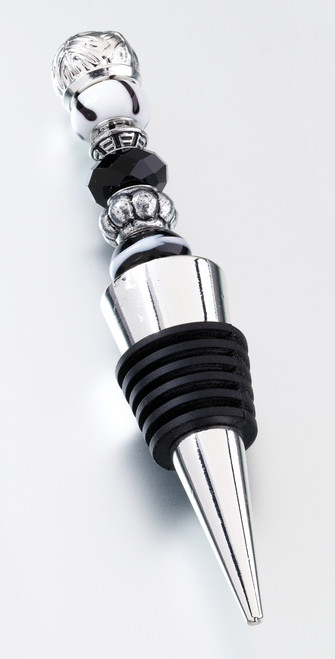 Beaded Wine Stopper Black