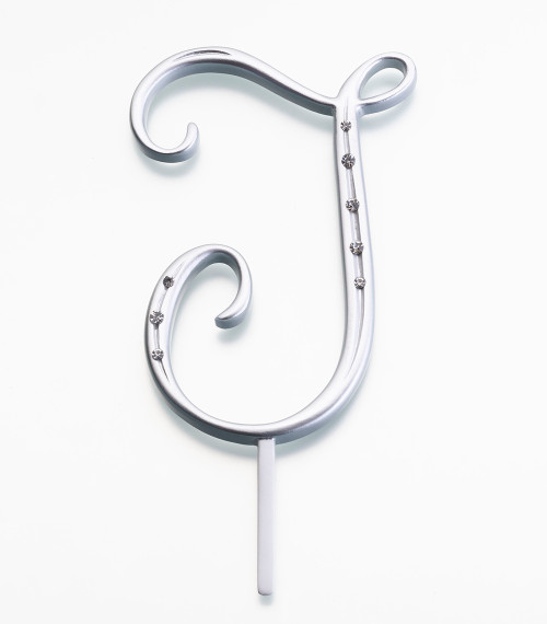 Silver Rhinestone Monogram Large Letter T