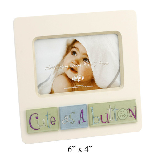 New View Tile Type MDF Photo Frame Cute As A Button 6x 4
