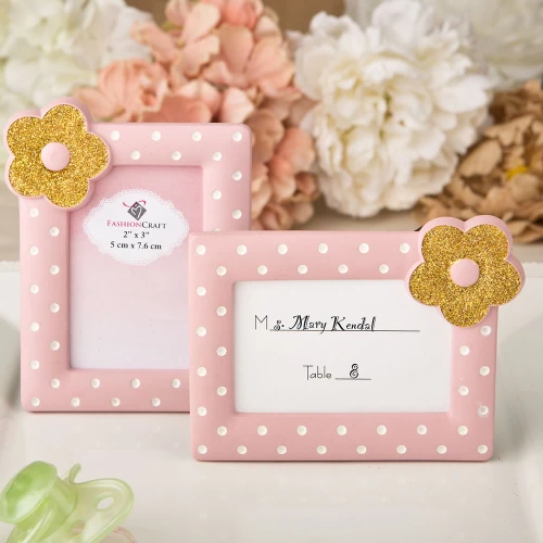Pink And Gold Photo Frame, Place Card Frame From White Dream