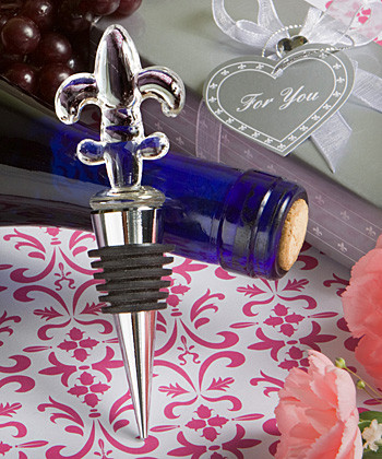Murano Glass Collection Fleur De Lis Design Wine Bottle Stoppers
