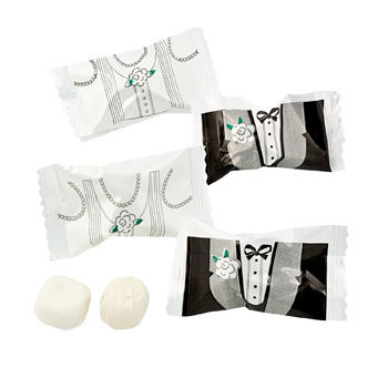 Tuxedo And Gown Butter mints 120 Pieces
