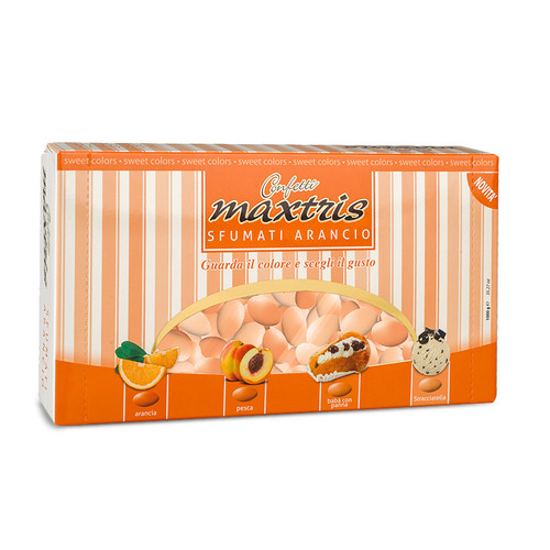 Assorted Orange Sugared Almonds in Four Flavours