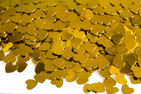 Gold Heart Table Sprinkles 6mm