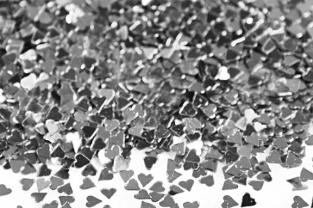 Silver Mini Heart Table Sprinkles 3mm