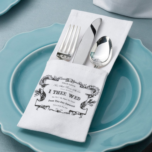 True Love Silverware Holders Set of 4
